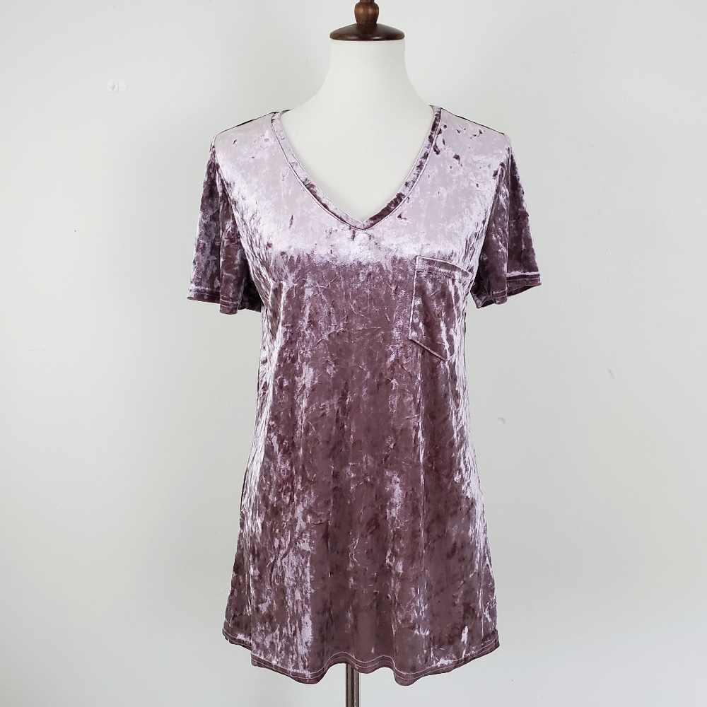 Spring + Mercer Velvet Legging Tee Rose Smoke